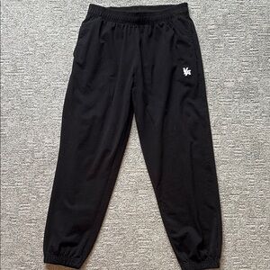 YoungLA Black Joggers with Tapered Fit and Drawstring Waist